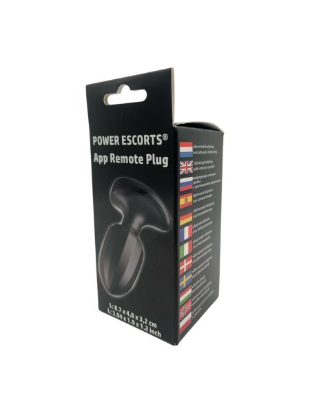 Power Escorts - BR192 - Remote Vibrating Plug - App Controled - Silicone - 7