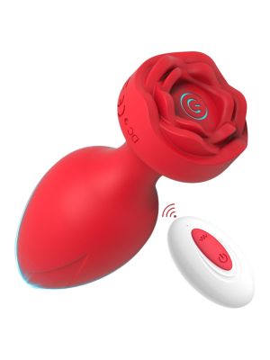 Plug - Remote Rose Design Plug - USB Rechargeable - 10 Functions - Two Colors