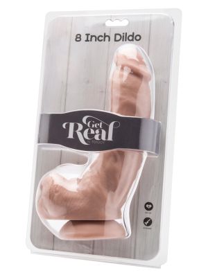 Dildo 8 inch with Balls Light skin tone - image 2