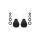 Nipple Enlargers with 8 Rings Black