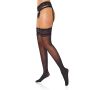 Satin T. Garterbelt Stockings Black - 9