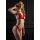 Peek-a-boo Ruffle Bra & Panty Red