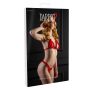Peek-a-boo Ruffle Bra & Panty Red - 9