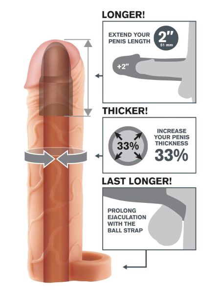 FANTASY X-TENSIONS PERFECT 2 INCH EXTENSION WITH BALL STRAP LIGHT - 3