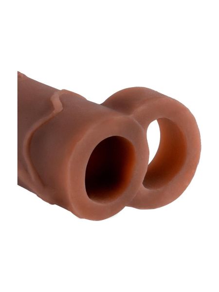 FANTASY X-TENSIONS PERFECT 2 INCH EXTENSION WITH BALL STRAP BROWN