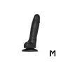 SLIDING SKIN REALISTIC DILDO BLACK M - 2