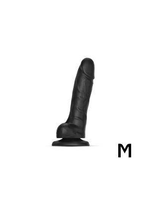 SLIDING SKIN REALISTIC DILDO BLACK M