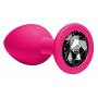 Plug-Anal Plug Emotions Cutie Medium Pink dark black crystal - 4