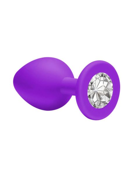 Plug-Anal Plug Emotions Cutie Medium Purple clear crystal - 3