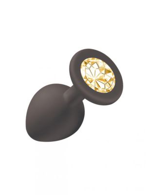 Plug-Anal Plug Emotions Cutie Medium Black golden crystal - image 2