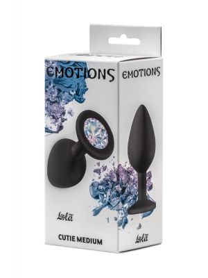 Plug-Anal Plug Emotions Cutie Medium Black Clear crystal