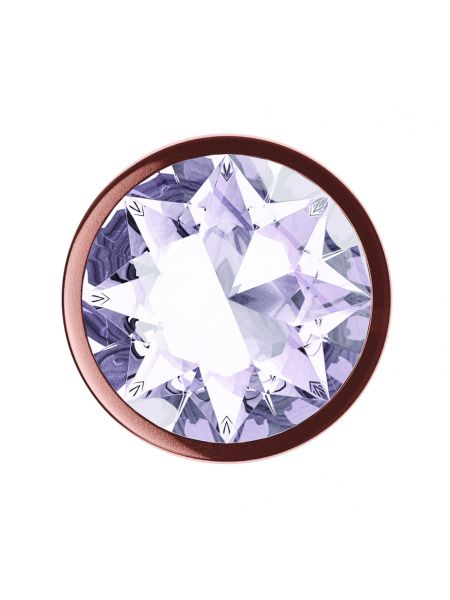 Plug-Butt Plug Diamond Moonstone Shine L Rose Gold - 3