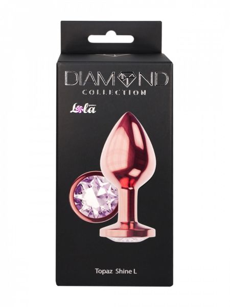 Plug-Butt Plug Diamond Moonstone Shine L Rose Gold - 5