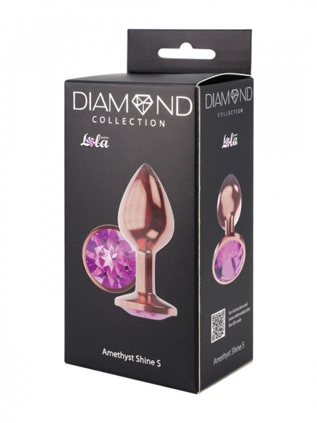 Plug-Butt Plug Diamond Amethyst Shine S Rose Gold - 4