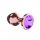 Plug-Butt Plug Diamond Amethyst Shine S Rose Gold