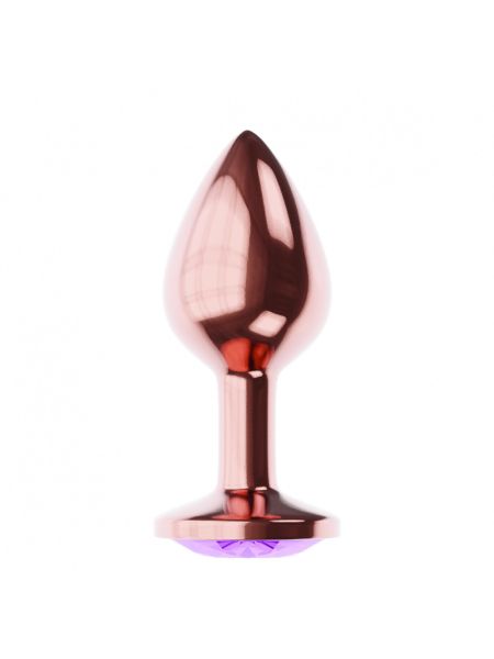 Plug-Butt Plug Diamond Amethyst Shine L Rose Gold - 2