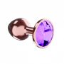 Plug-Butt Plug Diamond Amethyst Shine L Rose Gold - 2
