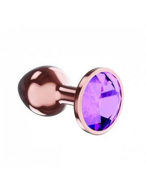 Plug-Butt Plug Diamond Amethyst Shine L Rose Gold