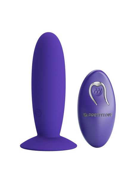 PRETTY LOVE - Remotr control vibrating plug - Youth, Wireless remote control 12 vibration functions Suction base - 3