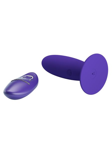 PRETTY LOVE - Remotr control vibrating plug - Youth, Wireless remote control 12 vibration functions Suction base - 5
