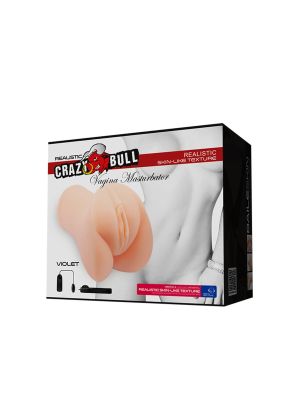 CRAZY BULL- VIOLET REALISTIC VAGINA, Vibration