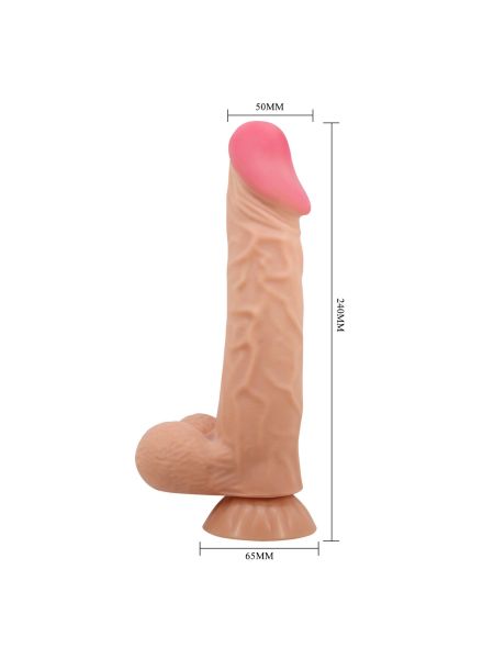 BAILE - Sliding Skin 9,4'' Flesh Bendable Suction base TPR - 11