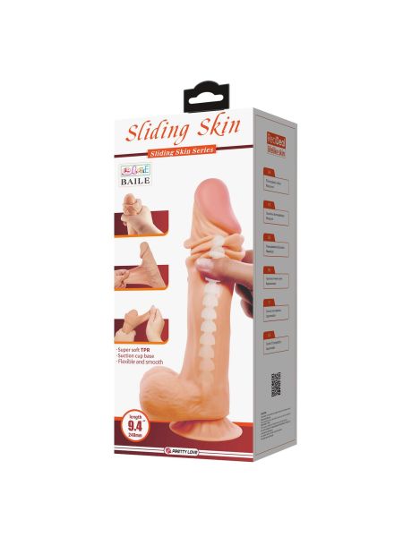 BAILE - Sliding Skin 9,4'' Flesh Bendable Suction base TPR - 12
