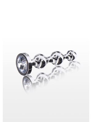 Diamond Star Beads Large Silver