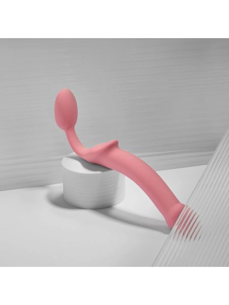 SEMI-REALISTIC BENDABLE STRAP-ON PINK - M - 5