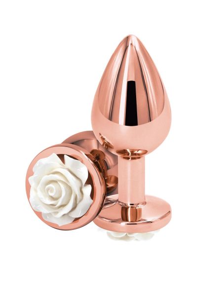 Rose Buttplug Medium White
