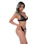 Bra and Crotchless Panty Black - 6